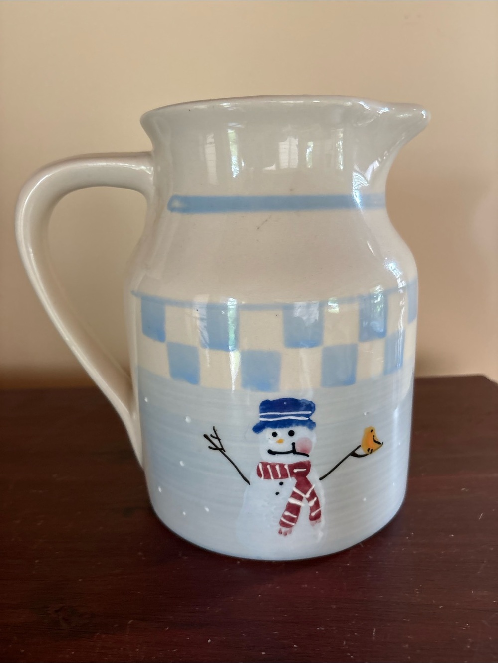 Hartstone Pottery Snowman Snow People Pitcher